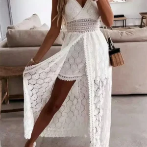 2025 Summer Women Lace Playsuit Dress